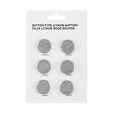 Button-type Lithium Battery (6pcs)(Stainless steel color)