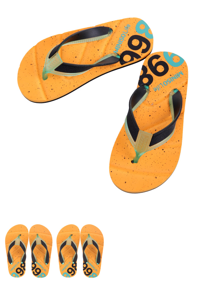 Sports Style Children's Flip Flops S28/29(Black+Light Blue+Orange)