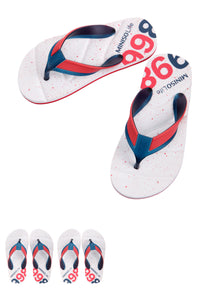 Sports Style Children's Flip Flops S28/29(Red+Dark Blue+White)