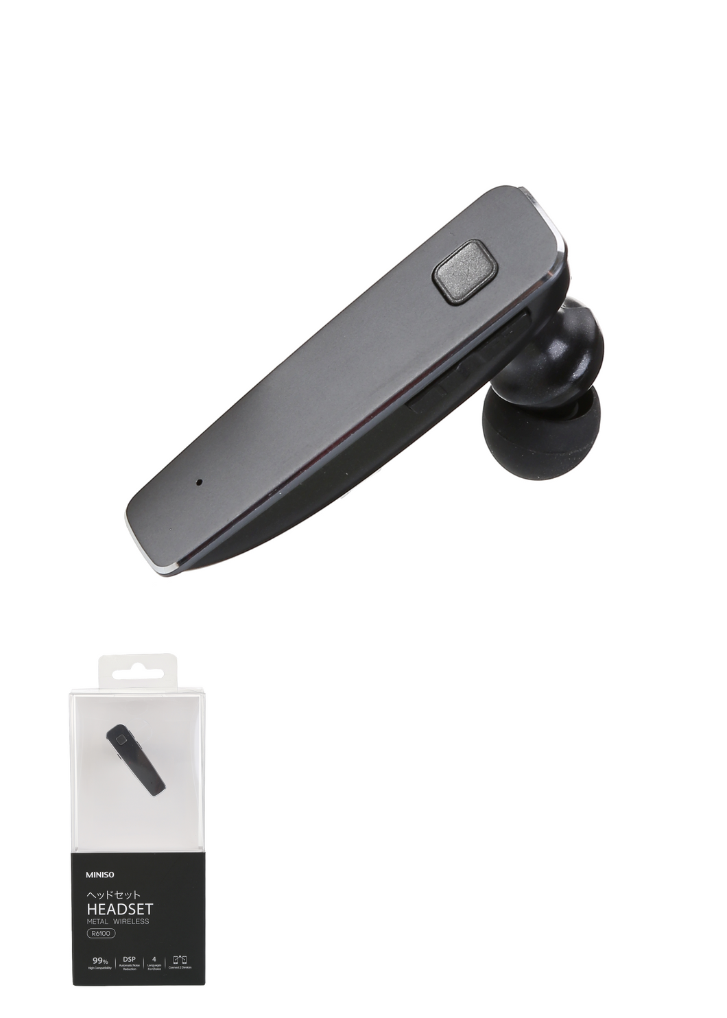 Metal Bluetooth Headset R6100 ( Black )