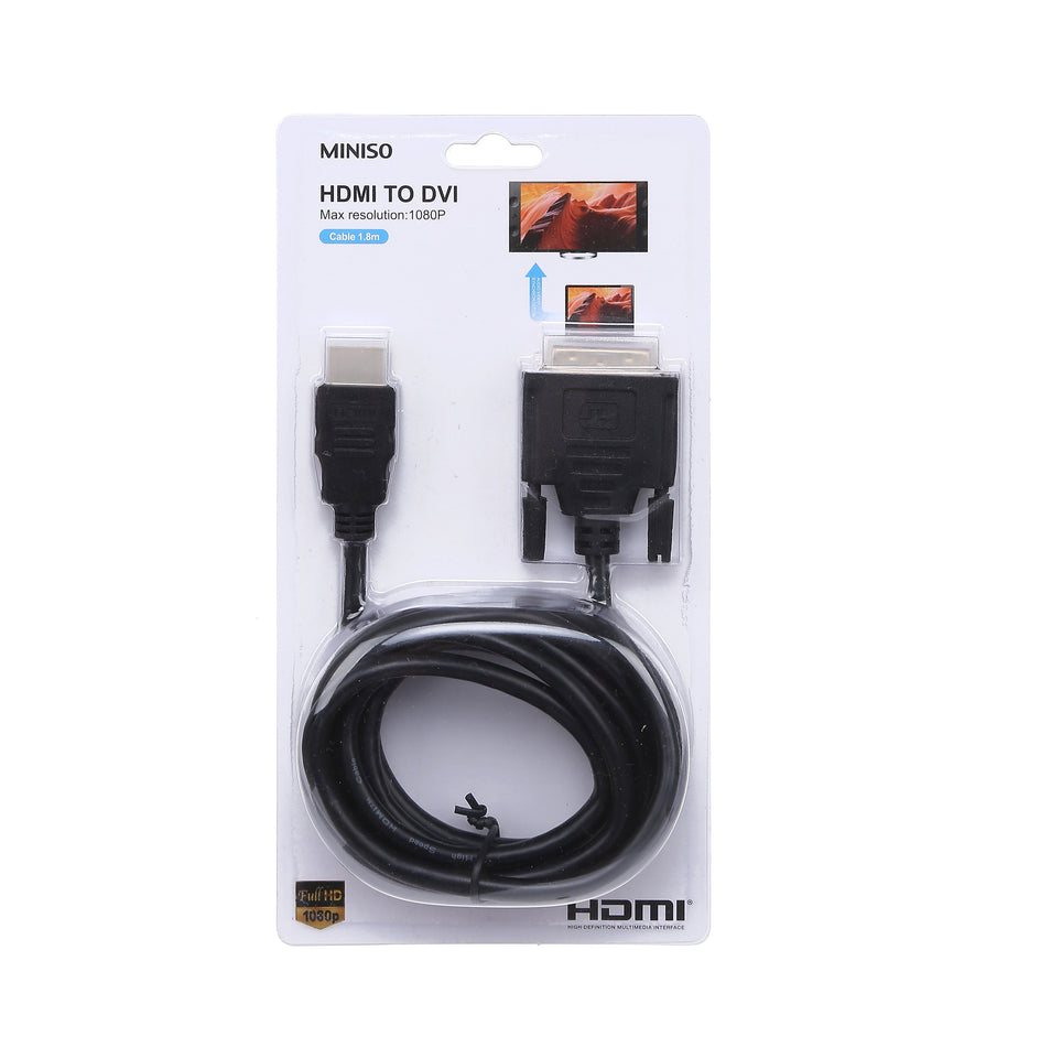 HDMI TO DVI Cable 1.8m (Black)