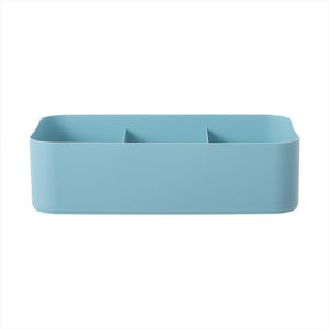 Clothes Storage Box with 3 Grids(Blue)