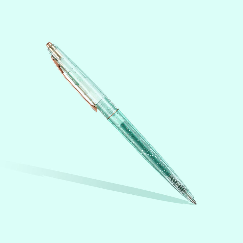 Gel Pen (Glitter Green Ink)