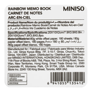 Rainbow Memo Book