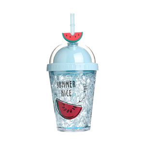 Double Wall Ice Cup with Lid-380ml (Watermelon)