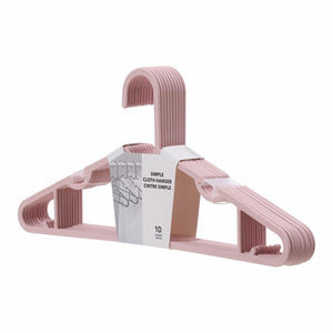 Simple Cloth Hanger 10 Counts(Pink)