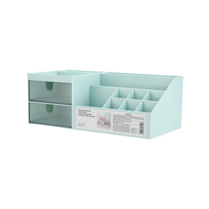 Two-layer Drawer Storage Box-Large (Blue)