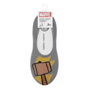 Marvel Collection Women's No-show Socks 2 Pairs