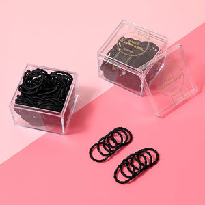 Black Mini Ring Hair Band 100pcs