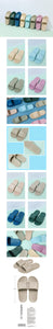 Men's Honeycomb Pattern Soft Sole Bathroom Slippers(Light Grey,43-44)