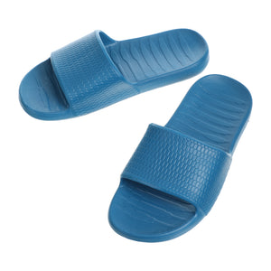 Men's Honeycomb Pattern Soft Sole Bathroom Slippers (Blue,43-44)