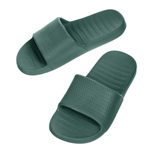Men's Honeycomb Pattern Soft Sole Bathroom Slippers(Olive Green,41-42)