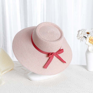 Happy Vacation Elegant Straw Hat For Women(Pink)