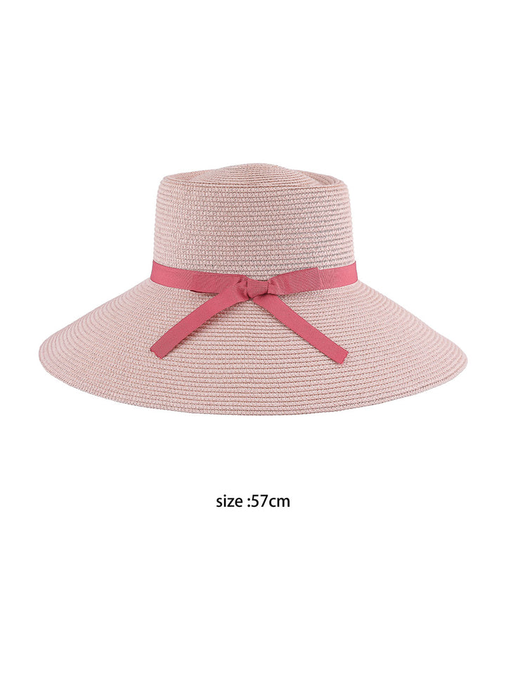 Happy Vacation Elegant Straw Hat For Women(Pink)