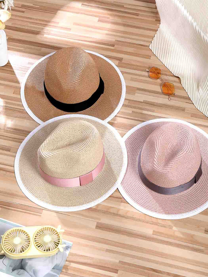 British Style Panama Straw Hat(Creamy White)