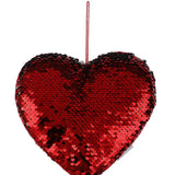 Glittery Heart Plush Hanging Ornament