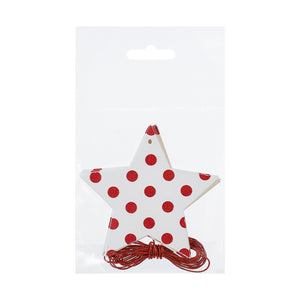 Paper Gift Tag (10 pcs, Star, Dia: 8.3cm)(3 Designs Assorted)