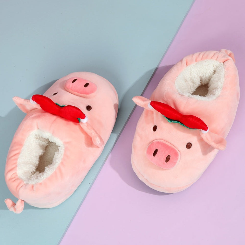 Piglet Fuzzy Slippers