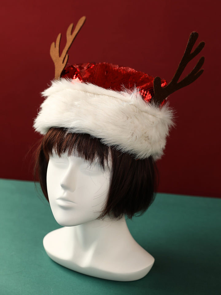 Deer Glitter Christmas Hat