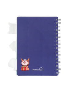 Mini Family Series Wirebound Book with 3 Separating Pages (90Sheets) (Piglet)