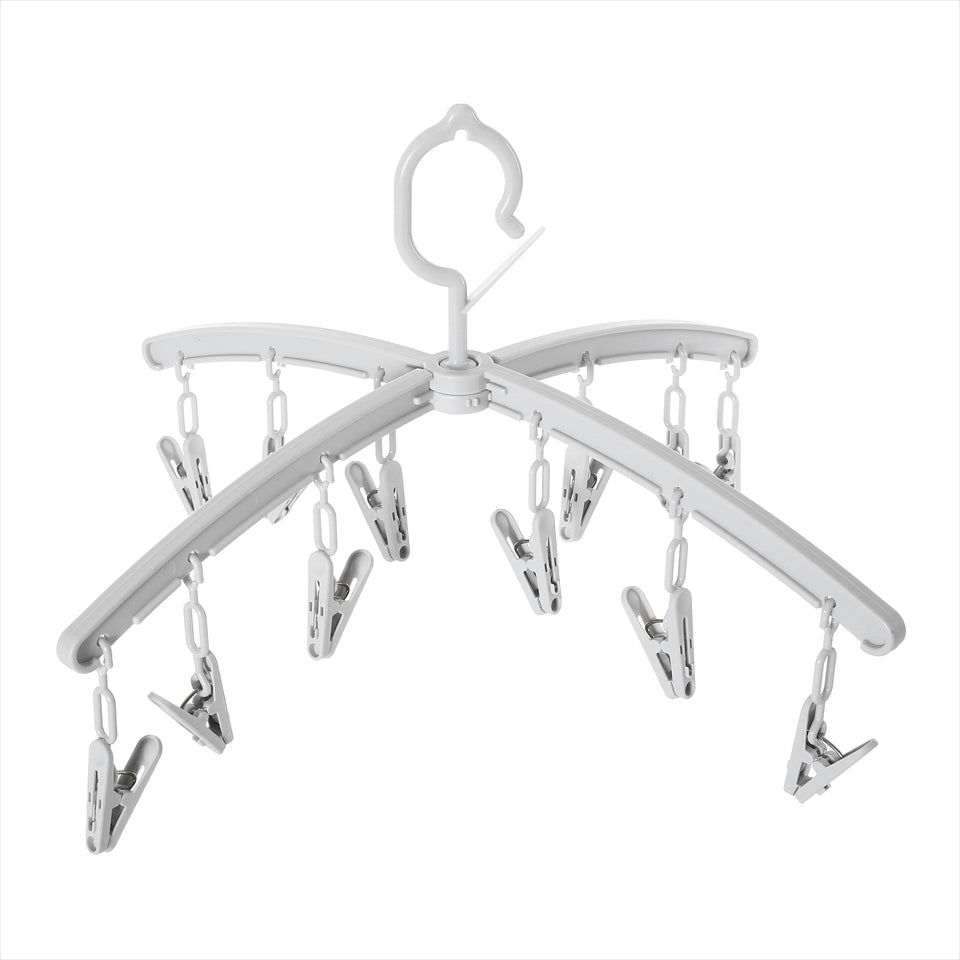 Foldable Clothespin Hanger (Grey)