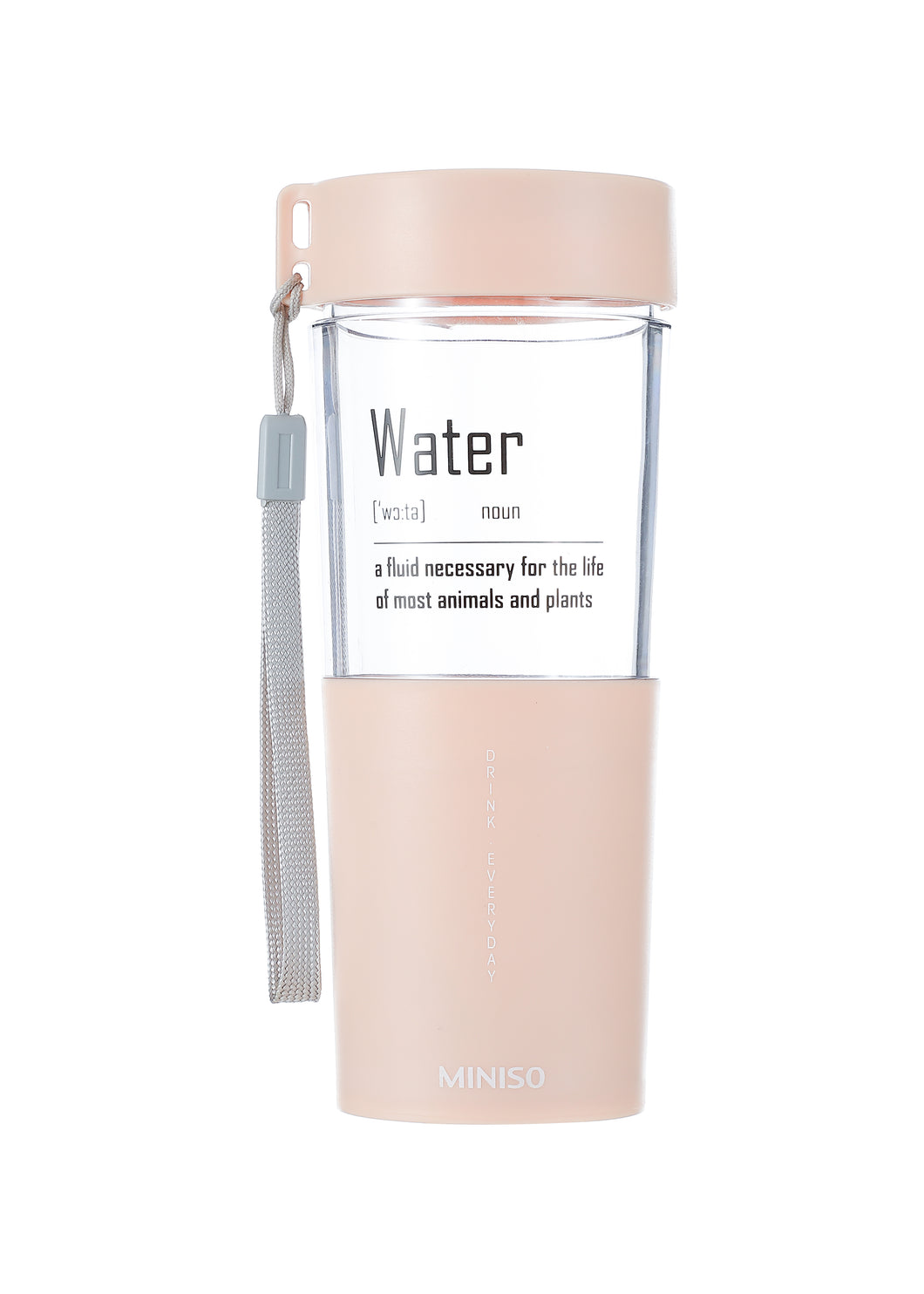 Plastic Water Bottle 410ml(Pink)