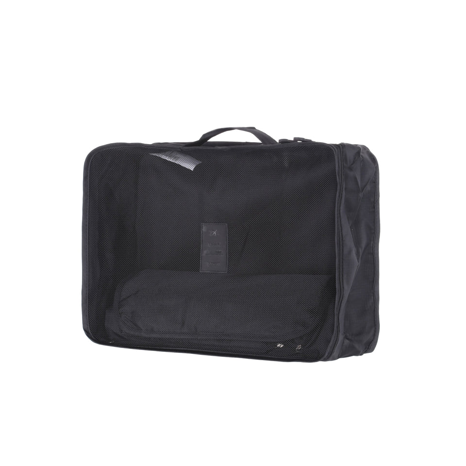Foldable Travel Organizer Bag 4 Pack (Black)