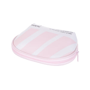 Striped Semicircle Cosmetic Bag (Pink)