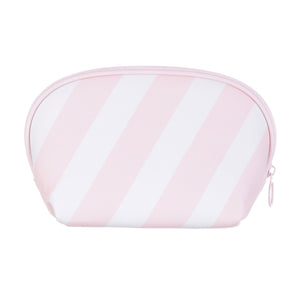 Striped Semicircle Cosmetic Bag (Pink)