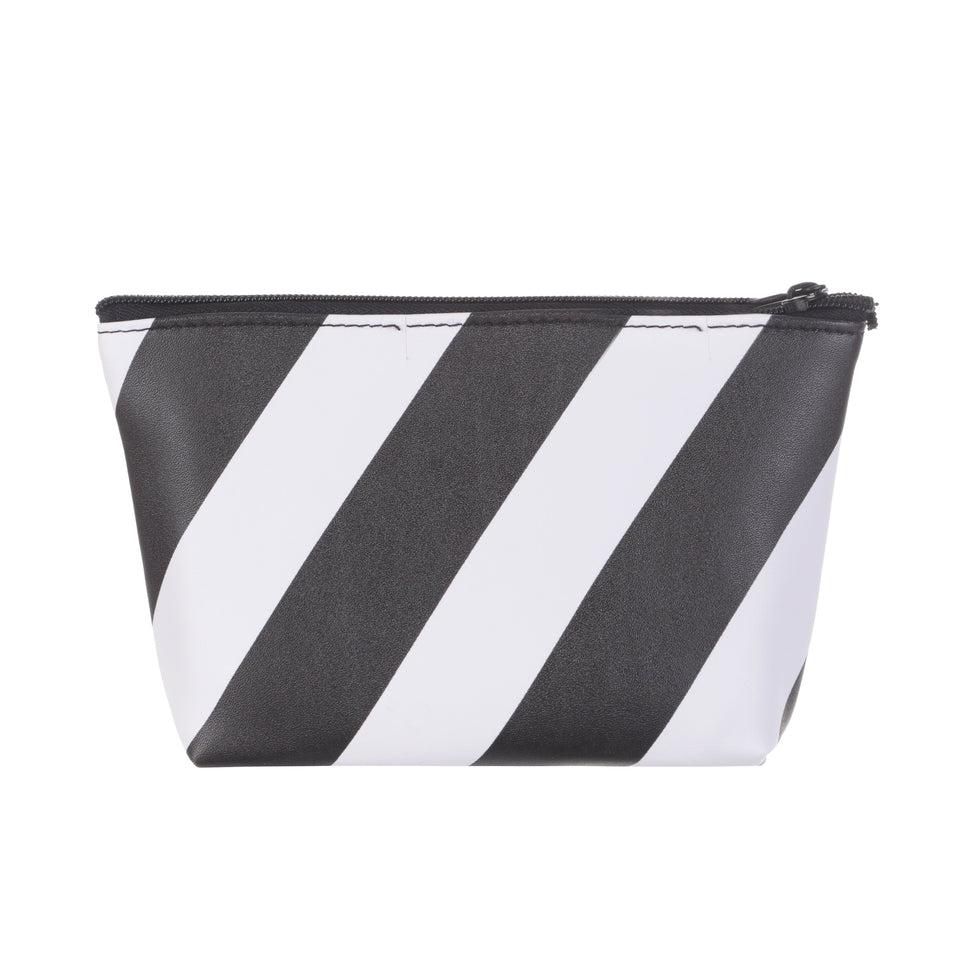 Striped Cosmetic Bag (Black)