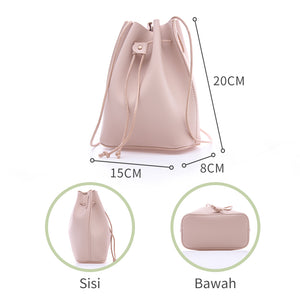 Fashionable Bucket Bag (Beige)