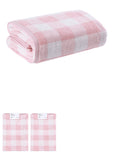 Simple Plaid Bath Towel- Pink