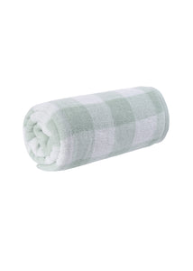 Simple Plaid Bath Towel- Green