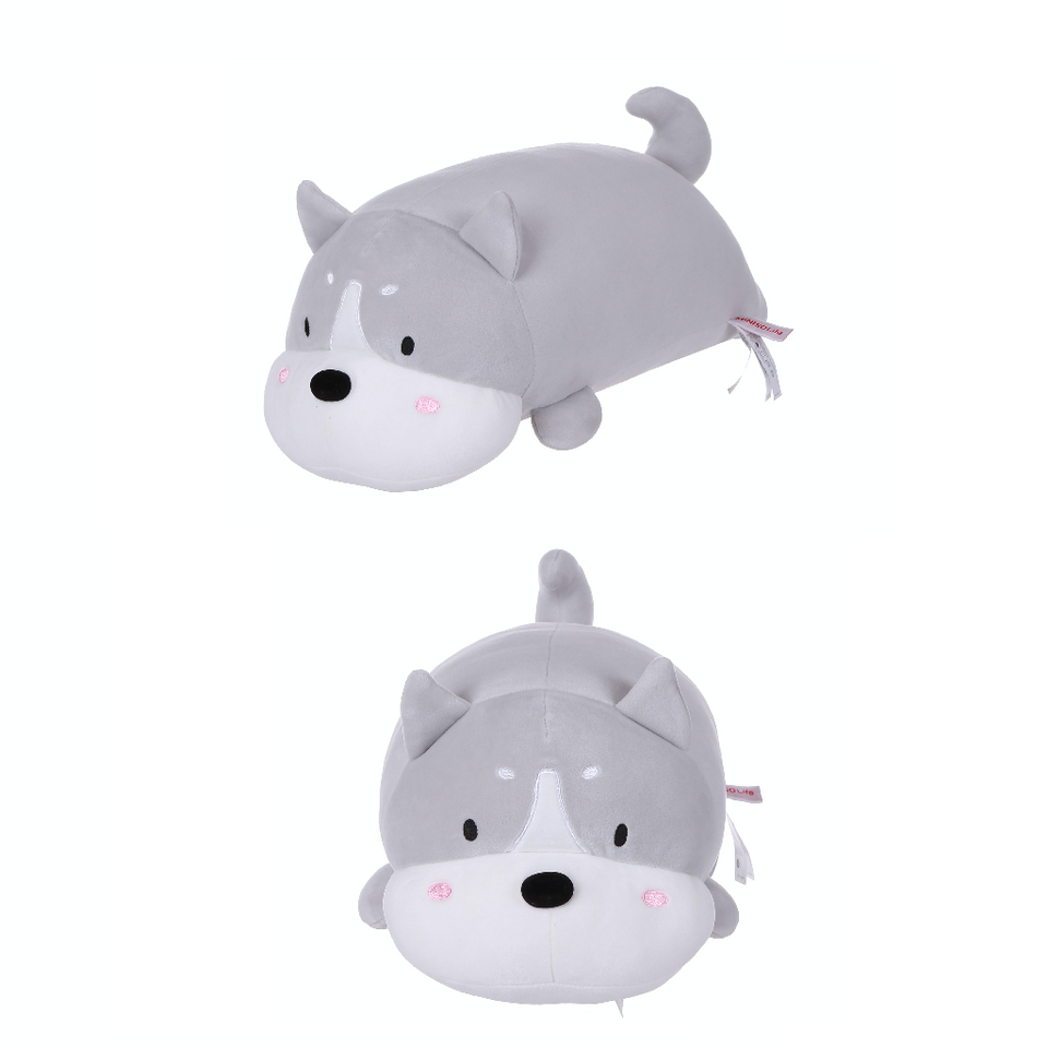 Cute Shiba Plush Toy (Light Grey)