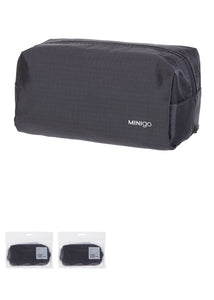 MINIGO Portable Zippered Cosmetic Bag (Dark Blue)