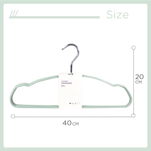 Metal Clothes Hanger 5 Pack (Mint Green)
