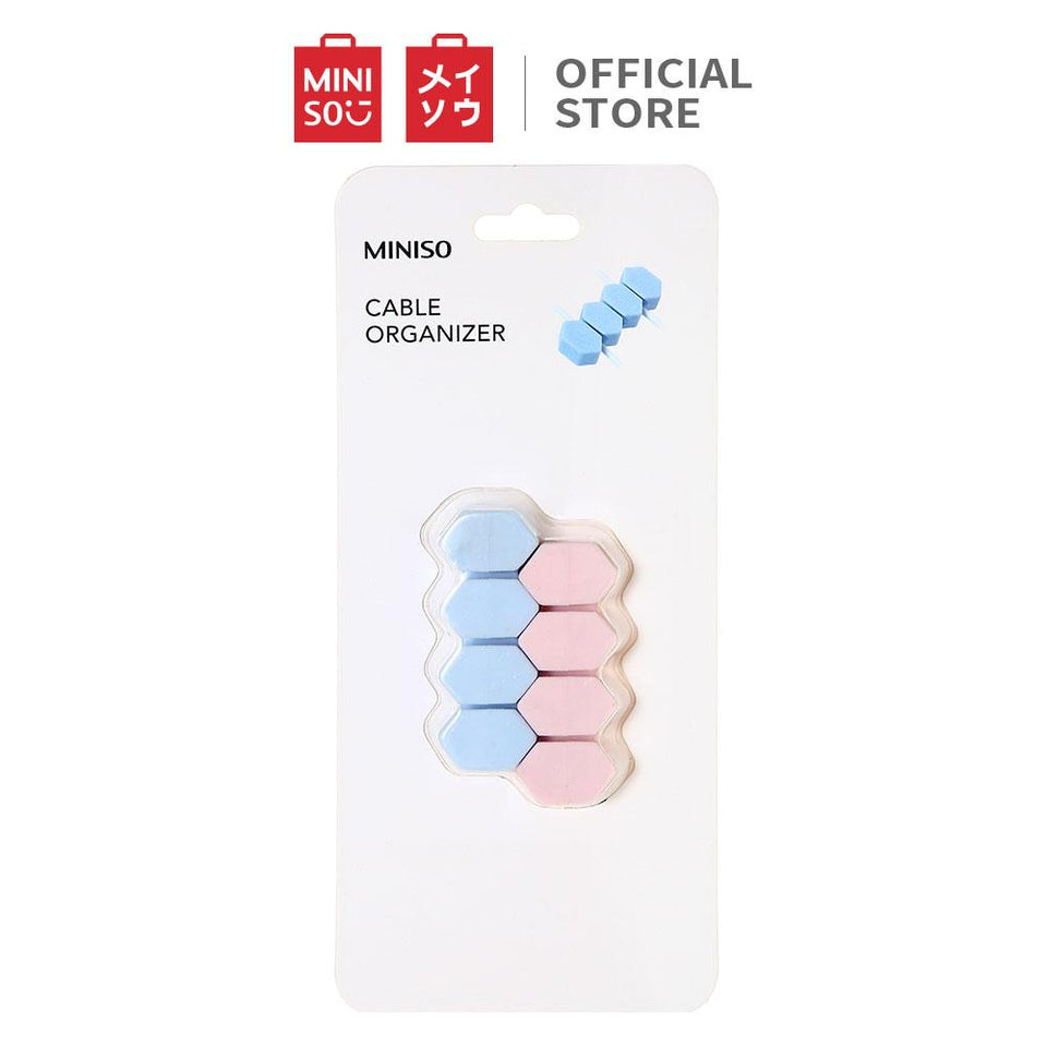 Colorful Hexagonal Cable Organizer / 2 Pack (Blue + Pink)