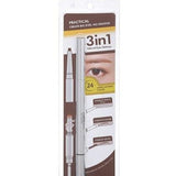 Dark Brown 3 in 1 Flat Eyebrow Pencil