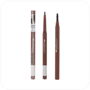 Dark Brown 2 in 1 Eyebrow pencil + Eyebrow Powder