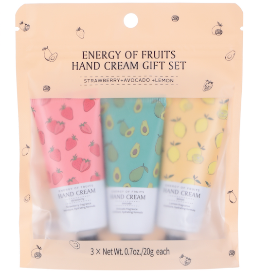 Energy of Fruits Hand Cream Gift Set (Strawberry+Avocado+Lemon)